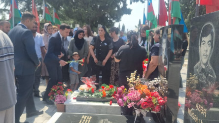 Qaradağlı kəndindən şəhid Abdullayev Firdovsinin 1-ci ildönümü ilə bağlı məzarı ziyarət edildi
