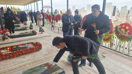 Balakürd kəndindən Vətən müharibəsi Şəhidimiz Əliyev Şaməddin Qafqaz oğlunun doğum günündə məzarı ziyarət edildi.