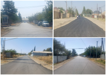 Goranboy-Aşağı Ağcakənd avtomobil yolundan Səfikürd kənd tam orta məktəbinə gedən avtomobil yolunun asfaltlaşdırılması işləri başa çatdırılıb