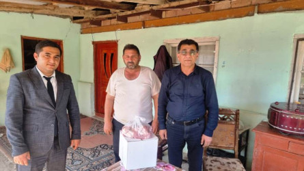 Goranboyda Qurban bayramı mübasibətilə  verilən bayram sovqatları 600 ailəni əhatə edir