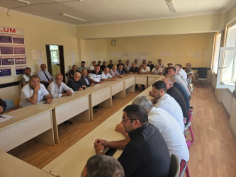 Goranboyda Dövlət Proqramının icrası çərçivəsində müasir suvarma sistemlərinin tətbiqi mövzusunda maarifləndirici görüş keçirildi