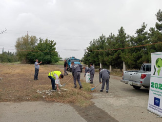 Goranboyda “Yaşıl dünya naminə həmrəy olaq” şüarı ilə təmizlik aksiyası keçirildi