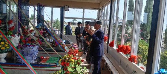 Goranboyda şəhid, Milli Qəhrəman Sərxan Ocaqverdiyevin doğum günü ilə bağlı məzarı ziyarət olundu