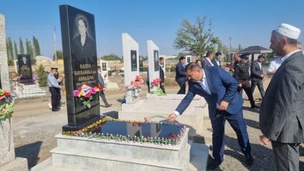 Balakürd kəndindən Vətən Müharibəsi şəhidimiz  Cəfərov Mübariz Qulu oğlunun və Qızılhacılı qəsəbəsindən Abbasova Raziyə Bayramalı qızının  ildönümlərində məzarları ziyarət olundu.