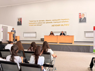 Goranboyda “Hüquq mədəniyyətinin formalaşmasında gənclərin rolu” mövzusunda tədbir keçirildi
