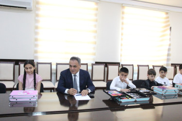 Goranboyda icra başçısı şəhid övladları ilə görüşdü