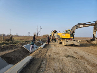 Goranboyda əkin sahələrinin suvarılması təminatının yaxşılaşdırılması işləri davam etdirilir