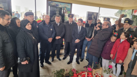 Goranboyda,  2023-cü il lokal antiterror tədbirləri zamanı şəhid olan Nəsibov Hüseyn Əfqan oğlunun məzarı ziyarət  edildi.