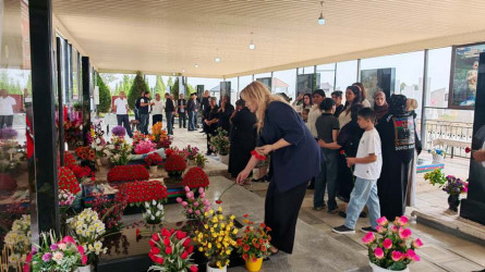 Goranboyda şəhid Nəsibov Hüseyn Əfqan oğlunun il dönümü ilə bağlı məzarı ziyarət olundu