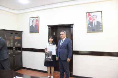 Goranboy Rayon ümumtəhsil məktəblərində yüksək nəticə göstərmiş, müxtəlif müsabiqələrdə fərqlənən şagirdlərlə görüş keçirildi