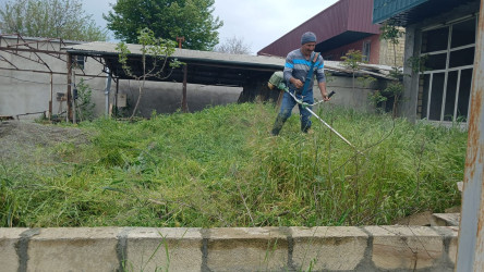 Goranboyda “Şəhərsalma və Memarlıq ili” və beynəlxalq veloyarışa hazırlıq çərçivəsində abadlıq işləri davam etdirilir