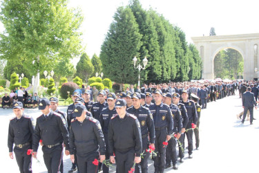Goranboyda Ümummilli Lideri Heydər Əliyevin anadan olmasının 102-ci ildönümü ilə bağlı, abidəsi ziyarət edildi