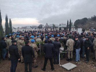 Goranboylu hərbiçimiz, Vətən Müharibəsi iştirakçısı, avtoqəzada vəfat edən  kapitan Araz Nazarov bu gün dəfn edildi.