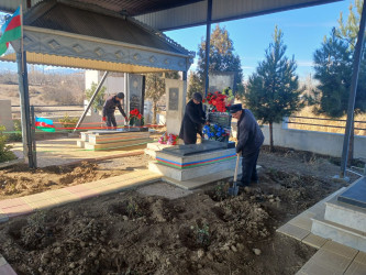 Goranboyda 20 Yanvar faciəsinin 36-cı ildönümü ilə bağlı Şəhidlər Xiyabanları, Abidə-Xatirə Kompleksləri və qəbirstanlıqlarında təmizlik işləri aparıldı