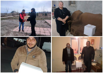 Goranboy rayon İcra Hakimiyyəti tərəfindən rayonda 500-dən çox şəhid, qazi və aztəminatlı ailələrə bayram sovqatları verildi