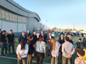 Goranboy Olimpiya İdman Kompleksində Naftalan və Ağstafa komandaları arasında futbol üzrə Region liqasının  ¼  (dörddə bir) oyununu keçirildi