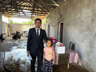 Goranboyda Qurban bayramı münasibətilə şəhid, qazi və aztəminatlı ailələr ziyarət olundu, bayram sovqatları verildi