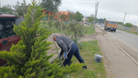 Goranboyda “Şəhərsalma və Memarlıq İli” və beynəlxalq velosiped yarışına hazırlıq işləri çərçivəsində ümumrayon iməcliyi davam etdirilir