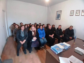 Goranboyda inzibati ərazi dairələri üzrə nümayəndələrin hesabat məruzləri dinlənildi
