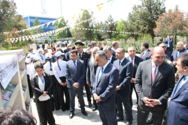 Goranboyda Ümummilli Lider Heydər Əliyevin 103-cü ildönümü ilə bağlı kitab festivalı keçirildi