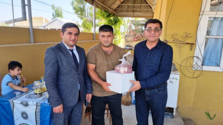 Goranboyda Qurban bayramı mübasibətilə  verilən bayram sovqatları 600 ailəni əhatə edir
