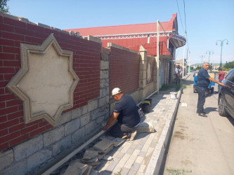 Goranboyda yolkənarı ərazilərdə abadlıq işləri davam etdirilir