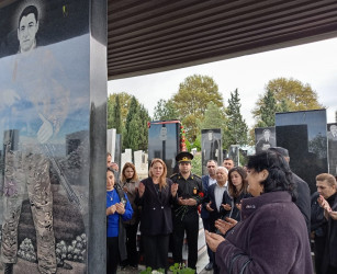 Yəhərçi-Qazaxlar kəndindən Vətən Müharibəsi şəhidi  Laçın Alıyevin ildönümündə məzarı ziyarət olundu.