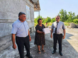 Goranboyda Qurban bayramı mübasibətilə  verilən bayram sovqatları 600 ailəni əhatə edir