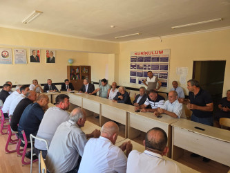 Goranboyda Dövlət Proqramının icrası çərçivəsində müasir suvarma sistemlərinin tətbiqi mövzusunda maarifləndirici görüş keçirildi