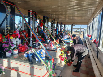 Goranboyda 20 Yanvar faciəsinin 36-cı ildönümü ilə bağlı Şəhidlər Xiyabanları, Abidə-Xatirə Kompleksləri və qəbirstanlıqlarında təmizlik işləri aparıldı