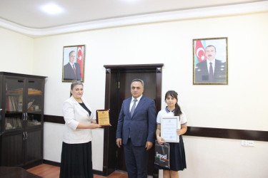 Goranboy Rayon ümumtəhsil məktəblərində yüksək nəticə göstərmiş, müxtəlif müsabiqələrdə fərqlənən şagirdlərlə görüş keçirildi