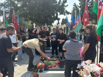 Goranboyda şəhid Abdullayev Firdovsi Mais oğlunun il dönümü ilə bağlı məzarı ziyarət olundu