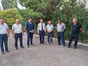Goranboy rayonunda su ehtiyatlarından səmərəli istifadə olunması ilə bağlı Nadirkənd kəndində su istifadəçiləri ilə görüş keçirildi