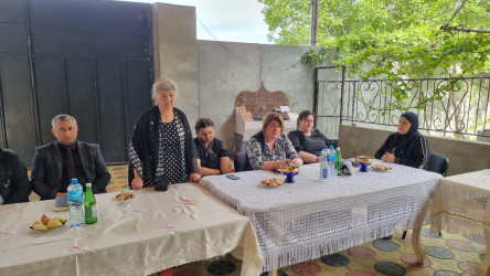 Goranboyda şəhid ailələri və müharibə iştirakçıları ilə görüşlər davam etdirilir, onların sosial qayğıları yerində öyrənilir, həlli ilə bağlı müvafiq tədbirlər həyata keçirilir.