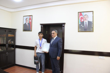 Goranboyda yarışlarda fərqlənən gənc gimnastlar və cudoçularla görüş keçirildi