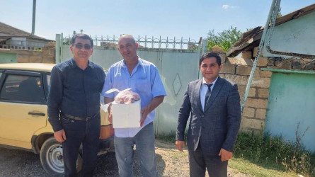Goranboyda Qurban bayramı mübasibətilə  verilən bayram sovqatları 600 ailəni əhatə edir