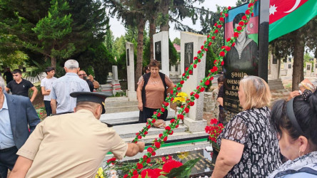 Goranboyda I Qarabağ müharibəsi zamanı itkin düşmüş Şəhid Əhmədov Rauf Əjdər oğlunun 40 mərasimi keçirildi