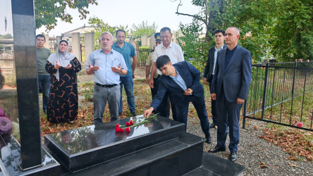 Goranboyda Milli Qəhrəman Məhəmməd Həsənovun doğum günü ilə bağlı məzarı ziyarət olundu