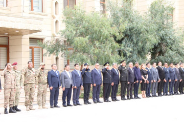 Goranboyda “27 sentyabr-Anım Günü” Şəhidlərimizin xatirəsi 1 dəqiqəlik sükutla yad edildi