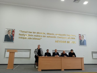 Goranboyda "Qızların təhsildən yayınması hallarının qarşısının alınması" mövzusunda maarifləndirici tədbir keçirildi