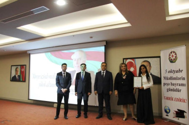 Goranboyda “5 oktyabr–müəllimlərin peşə bayramı günü” ilə bağlı tədbir keçirildi