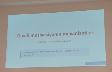 Goranboyda “Cəmiyyətə xidmət psixologiyası: Dövlət qulluqçusunun daxili motivasiyası" mövzusunda təlim keçirildi