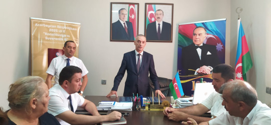 Goranboyda su ehtiyatlarından səmərəli istifadə olunması ilə bağlı Xoylu kəndində su istifadəçiləri ilə görüş keçirildi