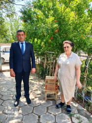 Goranboyda Qurban bayramı münasibətilə şəhid, qazi və aztəminatlı ailələr ziyarət olundu, bayram sovqatları verildi