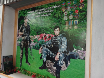 Goranboyda Vətən müharibəsi şəhidi İxtiyar İlqaroğlunun doğum günü ilə bağlı ailəsi ziyarət olundu