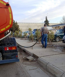 Goranboyda yeni salınmış yaşıllıq zolaqlarına aqrotexniki qulluq işləri davam etdirilir