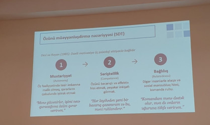 Goranboyda “Cəmiyyətə xidmət psixologiyası: Dövlət qulluqçusunun daxili motivasiyası" mövzusunda təlim keçirildi