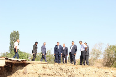 Goranboyda qəzalı körpünün mövcud vəziyyətinə yerində baxış keçirildi