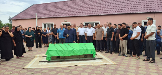 Goranboyda şəhid ailəsinin üzvü son mənzilə yola salındı