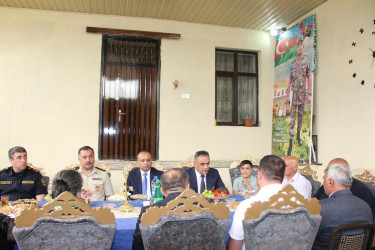Goranboyda Qurban bayramı ərəfəsində şəhid ailələri və qazilərlə görüşlər davam etdirilir